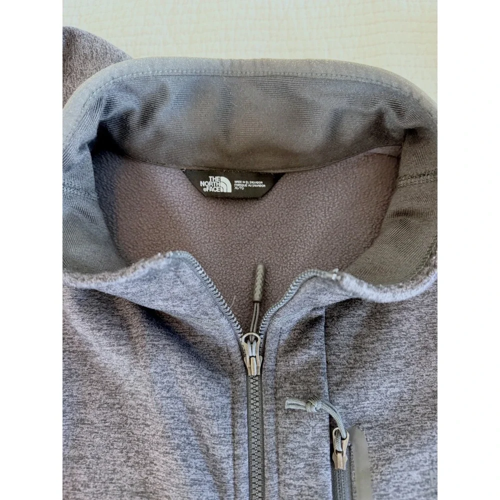 The North Face Mens XL Grey Quarter Zip Fleece Pullover Hensel Phelps Logo